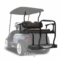 MadJax Genesis 250 Flip Rear Seat Kit Club Car Precedent Golf Cart Std Black