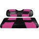Madjax Golf Cart Front Seat Covers For Club Car Precedent (04'-up) Pink/black