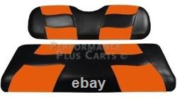MadJax Riptide 2001-Up Black/Orange Two-Tone Front Seat Cover for Club Car DS Go
