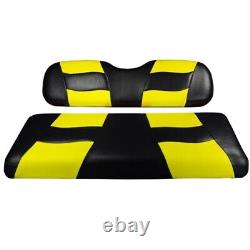 MadJax Riptide 2004-Up Black/Yellow Two-Tone Front Seat Covers for Club Car Prec