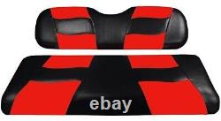 MadJax Riptide Black / Red Front Seat Covers Club Car DS 2000-Up