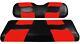 Madjax Riptide Black / Red Front Seat Covers Club Car Ds 2000-up