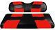 Madjax Riptide Black / Red Front Seat Covers Club Car Precedent 2004-up