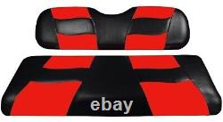 MadJax Riptide Black / Red Front Seat Covers Club Car Precedent 2004-Up