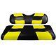 Madjax Riptide Black / Yellow Front Seat Covers Club Car Ds 2000-up