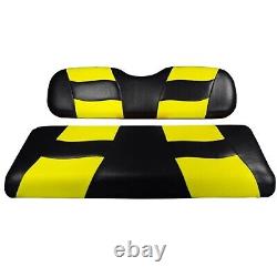 MadJax Riptide Black / Yellow Front Seat Covers Club Car DS 2000-Up