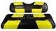 Madjax Riptide Black/yellow Two-seat Cover For Club Car Ds