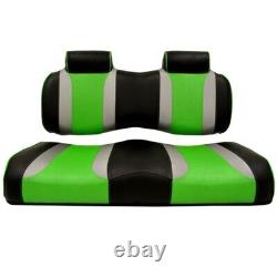 MadJax Tsunami Golf Cart Seats for Club Car Precedent (2004-2011) Black/Green