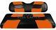 Madjax Riptide 1994-up Black/orange Two-tone Front Seat Cover For Ezgo Txt And R