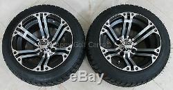 NEW Two Tires and ITP Rims For Golf Carts Club Car Yamaha EzGo Black Low Profile