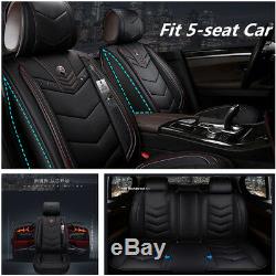 New 6D Pu Leather Car Seat Covers Car Cushion Auto Accessories Car-Styling Black