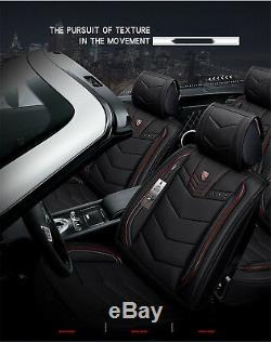 New 6D Pu Leather Car Seat Covers Car Cushion Auto Accessories Car-Styling Black