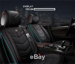 New 6D Pu Leather Car Seat Covers Car Cushion Auto Accessories Car-Styling Black