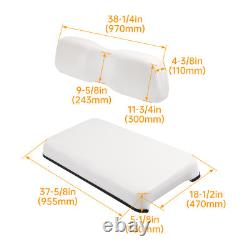New White Golf Cart Front Seat Assembly Cushions Back For Club Car DS 2000.5-up