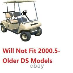 Orange Black Golf Cart Seat Cover For Club Car DS 2000.5-Up, Diamond Stitching
