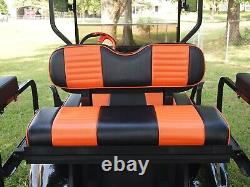 Orange Front Rear Seat Covers Horizontal Pleat for Club Car Precedent 2004-2022