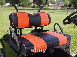 Orange Golf Cart Seat Covers Front & Back 1/2 Extra Padding For Club Car EZGO