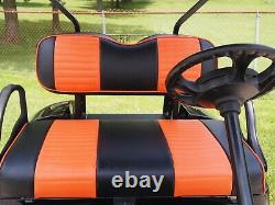 Orange Golf Cart Seat Covers Front & Back 1/2 Extra Padding For Club Car EZGO