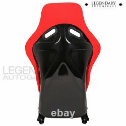 Pair Bucket Racing Drift Automotive Car Seats Spg Profi Style Red Black Cloth