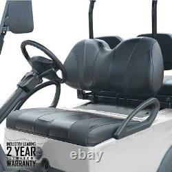 Precedent Golf Carts Front Seat Covers Tri Color Black/Jet Black & Ebony Black