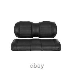 Premium Vinyl Front Seat Cushions for Club Car Precedent Golf Cart Black