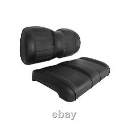 Premium Vinyl Front Seat Cushions for Club Car Precedent Golf Cart Black