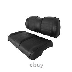 Premium Vinyl Front Seat Cushions for Club Car Precedent Golf Cart Black