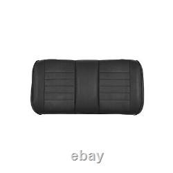 Premium Vinyl Front Seat Cushions for Club Car Precedent Golf Cart Black