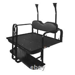 ProFX Rear Seat Kit with Grab Bar for Club Car Precedent (04-Up) Golf Cart Black