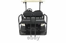 ProFX Rear Seat Kit with Grab Bar for Club Car Precedent (04-Up) Golf Cart Black
