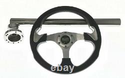 Products Club Car Precedent Black and Silver Steering Wheel/Hub Adapter/Chrome C