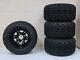 Returned Golf Cart 10 Black Bulldog Wheels And 18 Dot All Terrain Tires (4)