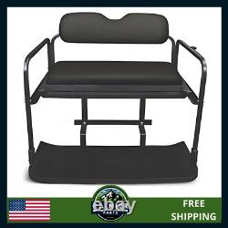 RHOX Rhino Golf Cart Flip Seat Kit, Black, Club Car Tempo, Precedent 04+