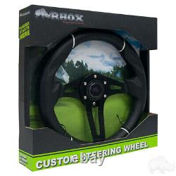 RHOX Steering Wheel Kit, Challenger Black/Black 13 fits Club Car DS 1984+