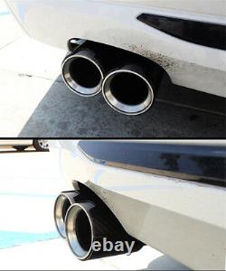 Real Carbon Fiber Dual Car Exhaust Tip Universal 2.5 Muffler Pipe Right for BMW