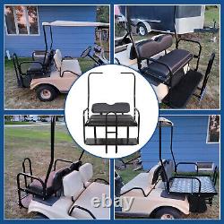 Rear Flip Back Seat Kit For 1982-2000 Club Car DS Golf Cart with Grab Bar Handle