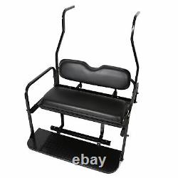 Rear Flip Seat Kit Back seat For 2000-2013 Club Car DS Golf Cart Folding Black