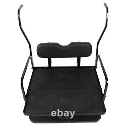 Rear Flip Seat Kit Fits 2001-2013 Golf Cart Club Car DS Black WithRoof Support