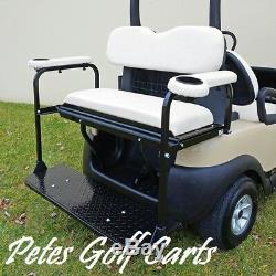 Rear Flip Seat Kit For Club Car Precedent Golf Carts In Black White or Beige