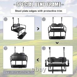 Rear Flip Seat Kit Grab Bar For Club Car Precedent Onward Golf Cart Back Seat