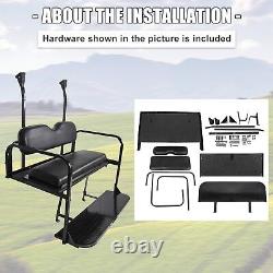 Rear Flip Seat Kit Grab Bar For Club Car Precedent Onward Golf Cart Back Seat