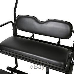 Rear Flip Seat Kit for Club Car Golf Cart DS 2000-2013 Black Back Seat