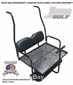 Rear Flip seat kit for Club Car Golf Cart DS Model (2000 and up)-BLACK