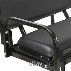 Rear Seat Kit with Grab Bar Black Cushions For Club Car DS 1982-2000.5 Golf Cart