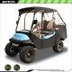 Scitoo Easy To Clean Black 4 Passenger Golf Cart Cover Fits Ez Go, Club Car