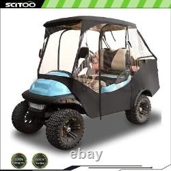 SCITOO Easy to Clean Black 4 Passenger Golf Cart Cover Fits EZ Go, Club Car