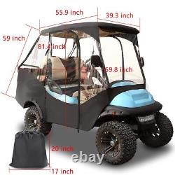 SCITOO Easy to Clean Black 4 Passenger Golf Cart Cover Fits EZ Go, Club Car