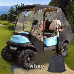 SCITOO Easy to Clean Black 4 Passenger Golf Cart Cover Fits EZ Go, Club Car