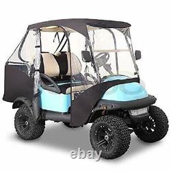 SCITOO Easy to Clean Black 4 Passenger Golf Cart Cover Fits EZ Go, Club Car