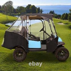 SCITOO Easy to Clean Black 4 Passenger Golf Cart Cover Fits EZ Go, Club Car